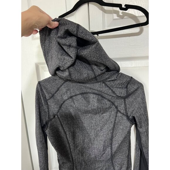Lululemon Daily Practice Womens size 6 Gray Full-Zip Hoodie With Thumbholes & Dr - Picture 6 of 10